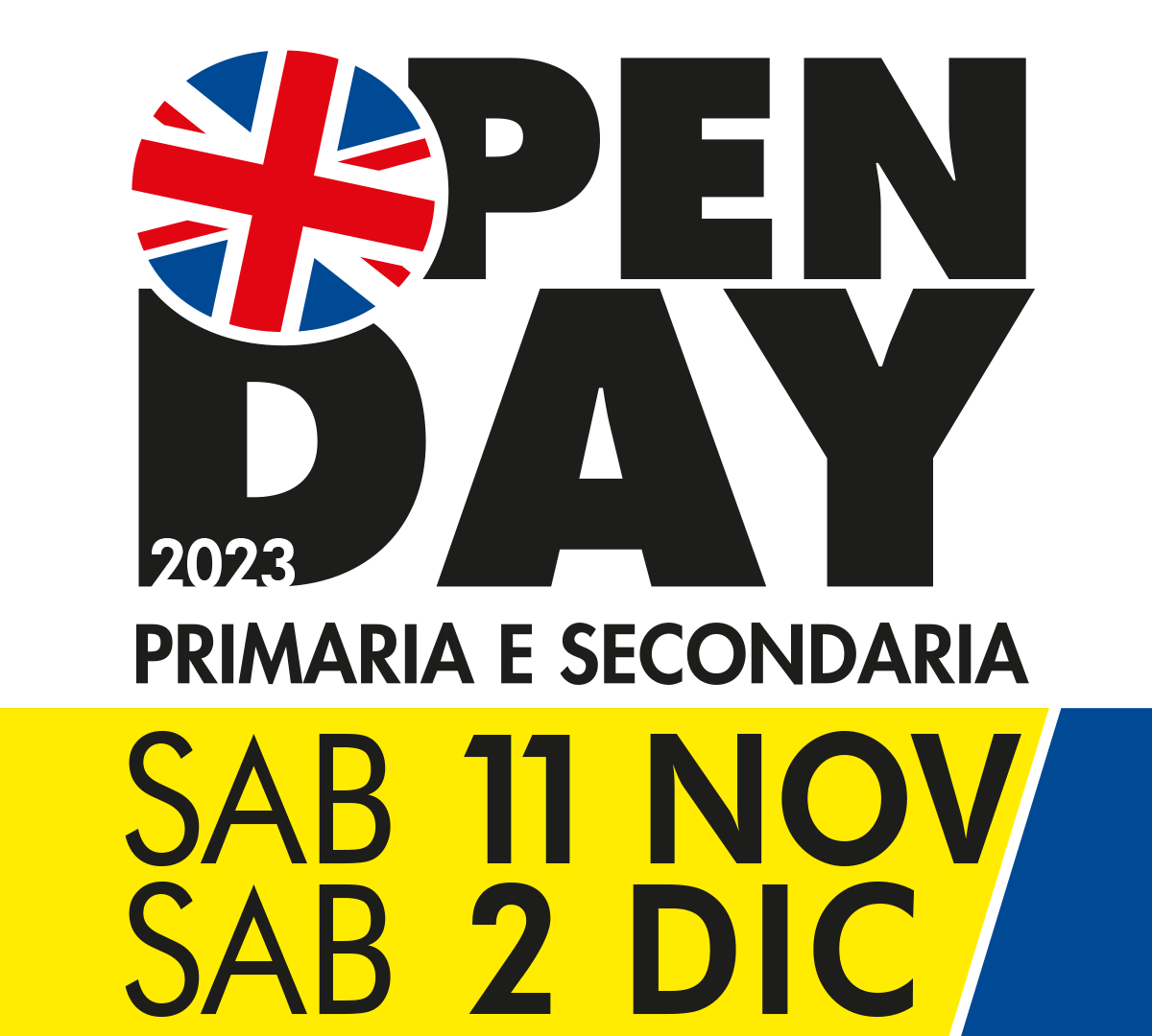 Open Day 11 novembre e 2 dicembre 2023