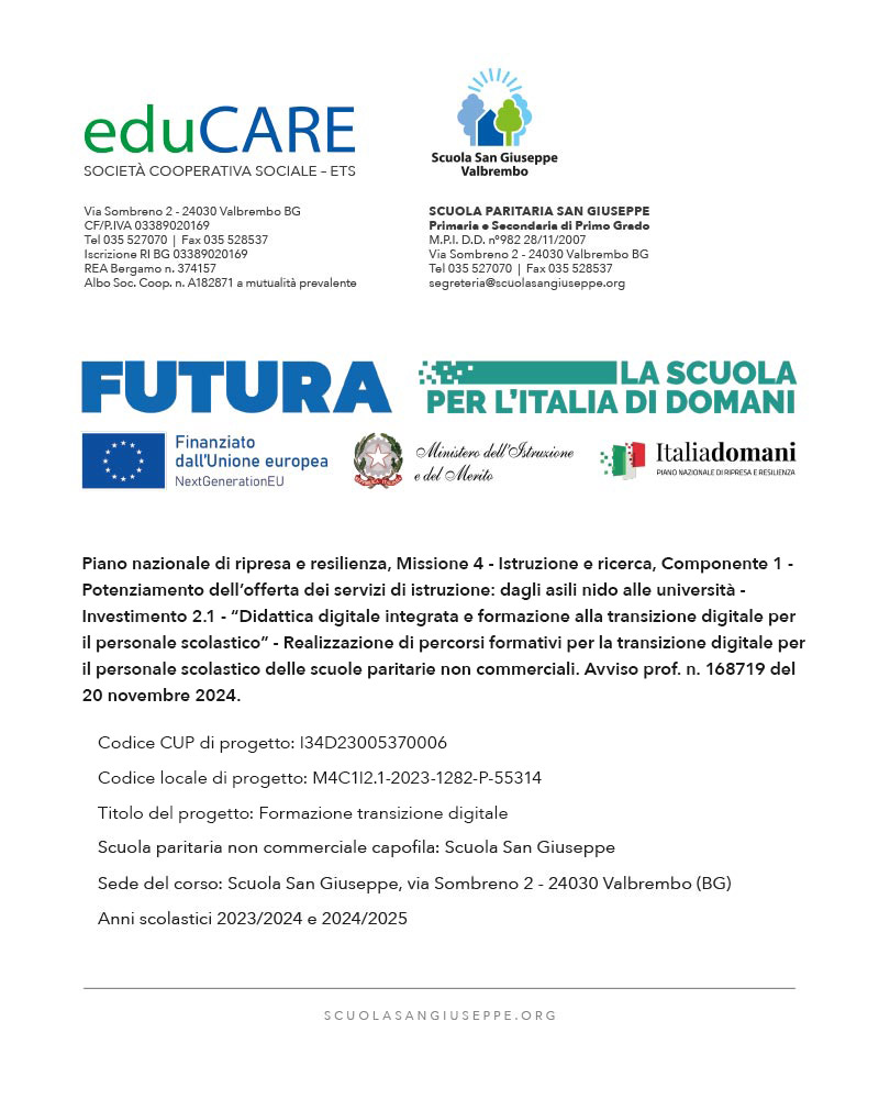 Avviso Scuola San Giuseppe Futura Pnrr 3